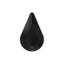 Aurora Crystal Point Back Fancy Stone Foiled - Pearshape 13x8MM JET #1131
