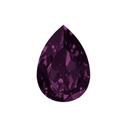 Aurora Crystal Point Back Fancy Stone Foiled - Pearshape Drop 18x13MM AMETHYST #6021