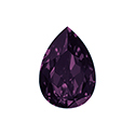 Aurora Crystal Point Back Fancy Stone Foiled - Pearshape Drop 18x13MM AMETHYST #6021