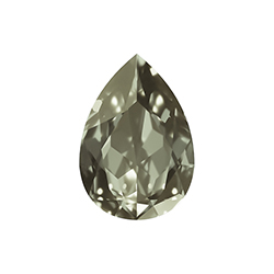 Aurora Crystal Point Back Fancy Stone Foiled - Pearshape Drop 30x20MM BLACK DIAMOND #1021