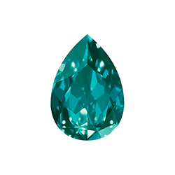 Aurora Crystal Point Back Fancy Stone Foiled - Pearshape Drop 08x6MM BLUE ZIRCON #8031
