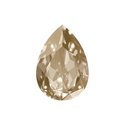 Aurora Crystal Point Back Fancy Stone Foiled - Pearshape Drop 14x10MM GOLDEN SHADOW #0001GSH