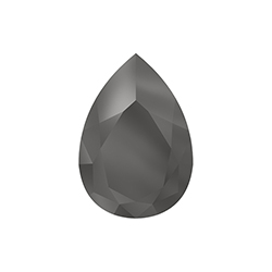Aurora Crystal Point Back Fancy Stone Foiled - Pearshape Drop 18x13MM HEMATITE #1131HEM