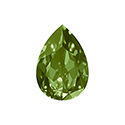 Aurora Crystal Point Back Fancy Stone Foiled - Pearshape Drop 25x18MM OLIVINE #9032