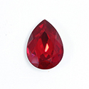 Aurora Crystal Point Back Fancy Stone Foiled - Pearshape Drop 18x13MM RUBY #4032