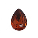 Aurora Crystal Point Back Fancy Stone Foiled - Pearshape Drop 08x6MM TOPAZ #2021