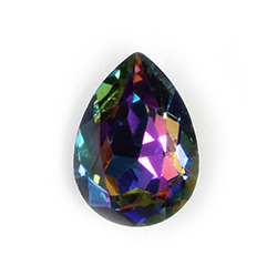 Aurora Crystal Point Back Fancy Stone Foiled - Pearshape Drop 25x18MM VOLCANO #0001VOL
