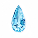 Aurora Crystal Point Back Fancy Stone Foiled - Teardrop 14x7MM AQUAMARINE #8002