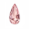 Aurora Crystal Point Back Fancy Stone Foiled - Teardrop 14x7MM VINTAGE ROSE #5006