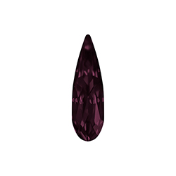 Aurora Crystal Point Back Fancy Stone Foiled - Raindrop 20x6MM AMETHYST #6021