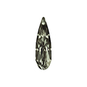 Aurora Crystal Point Back Fancy Stone Foiled - Raindrop 15x4MM BLACK DIAMOND #1021