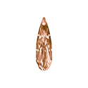 Aurora Crystal Point Back Fancy Stone Foiled - Raindrop 20x6MM LIGHT PEACH #3022