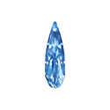 Aurora Crystal Point Back Fancy Stone Foiled - Raindrop 20x6MM LIGHT SAPPHIRE #7002