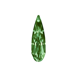 Aurora Crystal Point Back Fancy Stone Foiled - Raindrop 10x3MM PERIDOT #9013