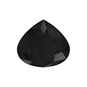 Aurora Crystal Point Back Fancy Stone Foiled - Wide Pear 15.5x14MM JET #1131