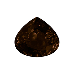 Aurora Crystal Point Back Fancy Stone Foiled - Wide Pear 15.5x14MM SMOKED TOPAZ #3052