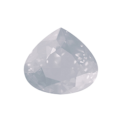 Aurora Crystal Point Back Fancy Stone Foiled - Wide Pear 15.5x14MM WHITE OPAL #0203