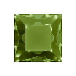 Aurora Crystal Point Back Fancy Stone Foiled - Square 06MM OLIVINE #9032