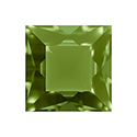 Aurora Crystal Point Back Fancy Stone Foiled - Square 06MM OLIVINE #9032