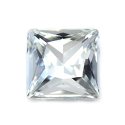 Aurora Crystal Point Back Fancy Stone Foiled - Square Princess Cut 12x12MM CRYSTAL #0001
