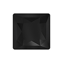 Aurora Crystal Point Back Fancy Stone Unfoiled - Square Princess Cut 10x10MM JET #1131