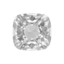 Aurora Crystal Point Back Fancy Stone Foiled - Square Antique 12x12MM CRYSTAL #0001