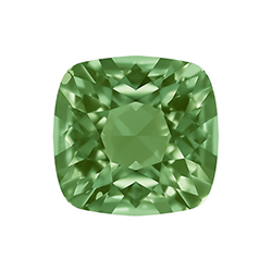 Aurora Crystal Point Back Fancy Stone Foiled - Square Antique 12x12MM PERIDOT #9013