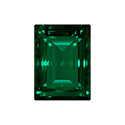 Aurora Crystal Point Back Fancy Stone Foiled - Baguette Step Cut 18x13MM EMERALD #9021