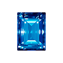 Aurora Crystal Point Back Fancy Stone Foiled - Baguette Step Cut 14x10MM SAPPHIRE #7026


