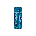 Aurora Crystal Point Back Fancy Stone Foiled - Princess Baguette 15X05MM BLUE ZIRCON #8031
