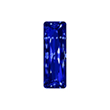 Aurora Crystal Point Back Fancy Stone Foiled - Princess Baguette 15X05MM CAPRI BLUE #7021