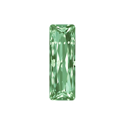 Aurora Crystal Point Back Fancy Stone Foiled - Princess Baguette 15X05MM CHRYSOLITE #9001