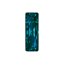 Aurora Crystal Point Back Fancy Stone Foiled - Princess Baguette 15X05MM DENIM BLUE #7011
