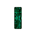 Aurora Crystal Point Back Fancy Stone Foiled - Princess Baguette 21X07MM EMERALD #9021