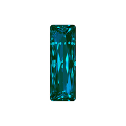 Aurora Crystal Point Back Fancy Stone Foiled - Princess Baguette 15X05MM INDIAN SAPPHIRE #8033