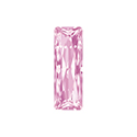 Aurora Crystal Point Back Fancy Stone Foiled - Princess Baguette 21X07MM LT ROSE #5002