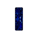Aurora Crystal Point Back Fancy Stone Foiled - Princess Baguette 21X07MM MONTANA #7025