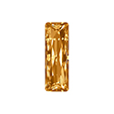 Aurora Crystal Point Back Fancy Stone Foiled - Princess Baguette 21X07MM SUNFLOWER #3013
