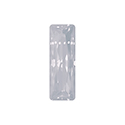 Aurora Crystal Point Back Fancy Stone Foiled - Princess Baguette 15X05MM WHITE OPAL #0203
