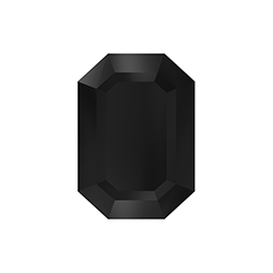 Aurora Crystal Point Back Fancy Stone Foiled - Cushion Octagon 12x10MM JET #1131
