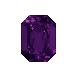 Aurora Crystal Point Back Fancy Stone Foiled - Cushion Octagon 14x10MM AMETHYST #6021