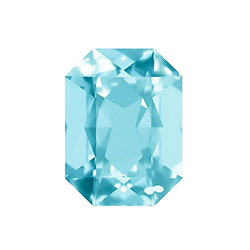 Aurora Crystal Point Back Fancy Stone Foiled - Cushion Octagon 14x10MM AQUAMARINE #8002

