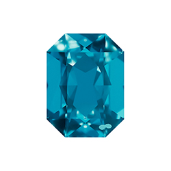 Aurora Crystal Point Back Fancy Stone Foiled - Cushion Octagon 14x10MM BLUE ZIRCON #8031
