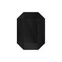 Aurora Crystal Point Back Fancy Stone Foiled - Cushion Octagon 18x13MM JET #1131