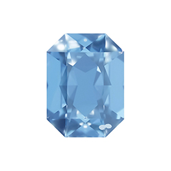 Aurora Crystal Point Back Fancy Stone Foiled - Cushion Octagon 25x18MM LT SAPPHIRE #7002
