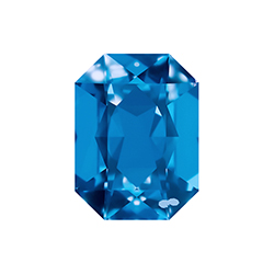 Aurora Crystal Point Back Fancy Stone Foiled - Cushion Octagon 27x18MM SAPPHIRE #7026