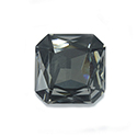 Aurora Crystal Point Back Fancy Stone Foiled - Square Octagon 23x23MM BLACK DIAMOND #1021