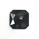 Aurora Crystal Point Back Fancy Stone Foiled - Square Octagon 18x18MM JET #1131