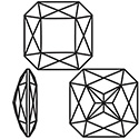 Aurora Crystal Point Back Fancy Stone Foiled - Square Octagon 23x23MM BERMUDA BLUE #0001BBL

