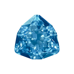 Aurora Crystal Point Back Fancy Stone Foiled - Trilliant 12MM DARK AQUAMARINE #8022